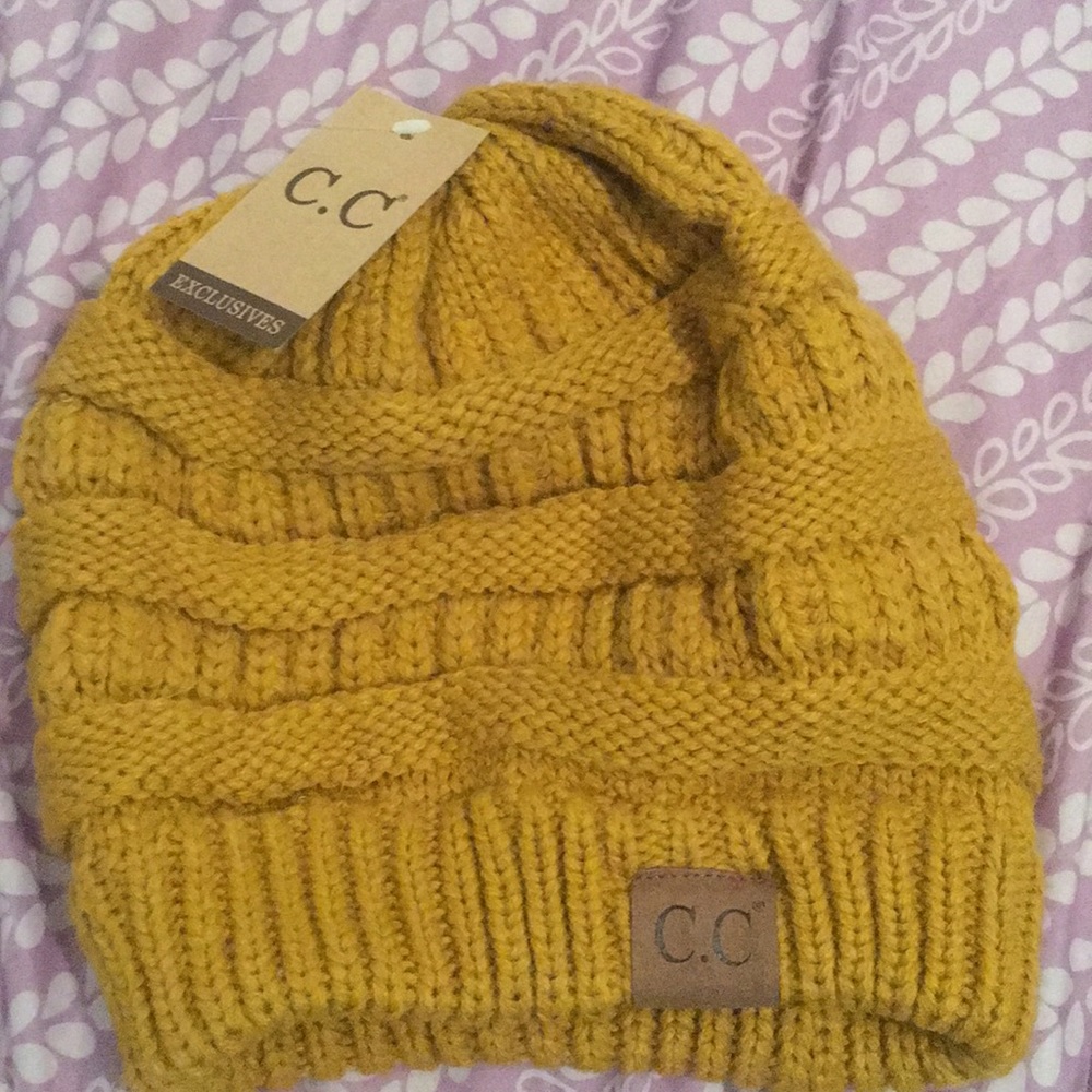 CC beanie! Mustard color